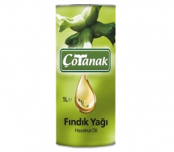 Çotanak fındık Yağı 1 Litre teneke kutu