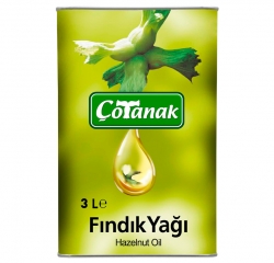 Çotanak fındık Yağı 3 Litre teneke kutu